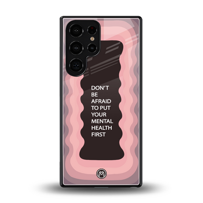 mental health first back phone cover | glass case for samsung galaxy s25 ultra