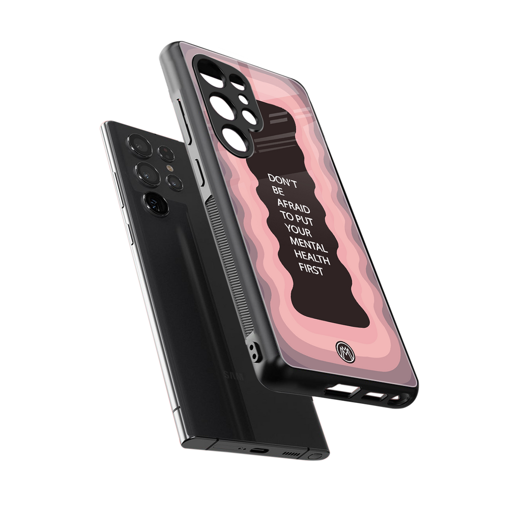 mental health first back phone cover | glass case for samsung galaxy s25 ultra