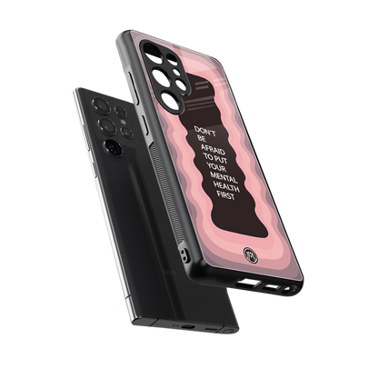 mental health first back phone cover | glass case for samsung galaxy s25 ultra