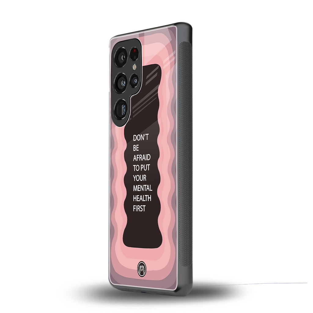 mental health first back phone cover | glass case for samsung galaxy s25 ultra