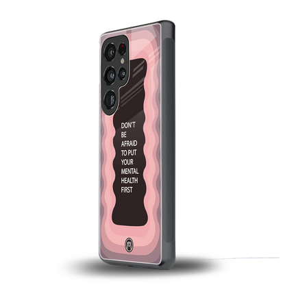 mental health first back phone cover | glass case for samsung galaxy s25 ultra