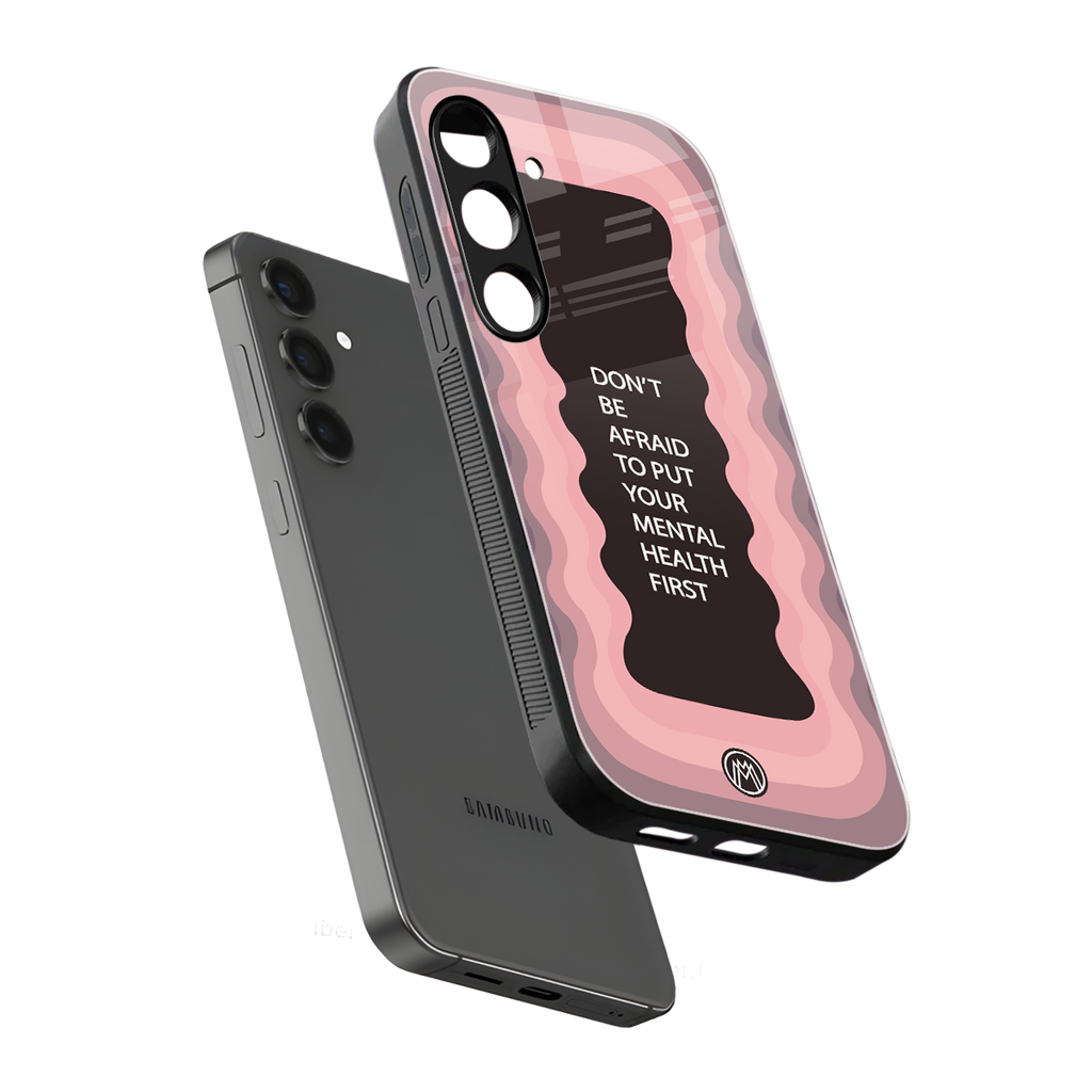 mental health first back phone cover | glass case for samsung galaxy s23 plus