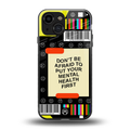 mental health back phone cover | glass case for iphone 13 mini