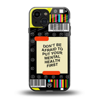 mental health back phone cover | glass case for iphone 13 mini