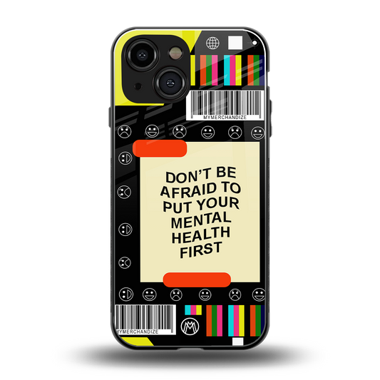 mental health back phone cover | glass case for iphone 13 mini