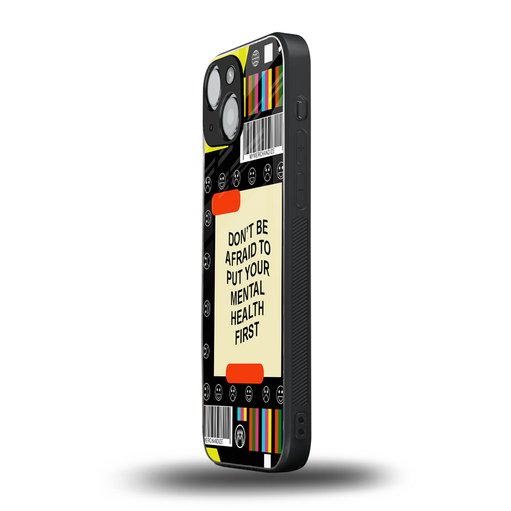 mental health back phone cover | glass case for iphone 13 mini