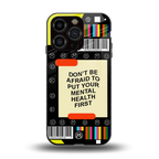 mental health back phone cover | glass case for iphone 13 pro