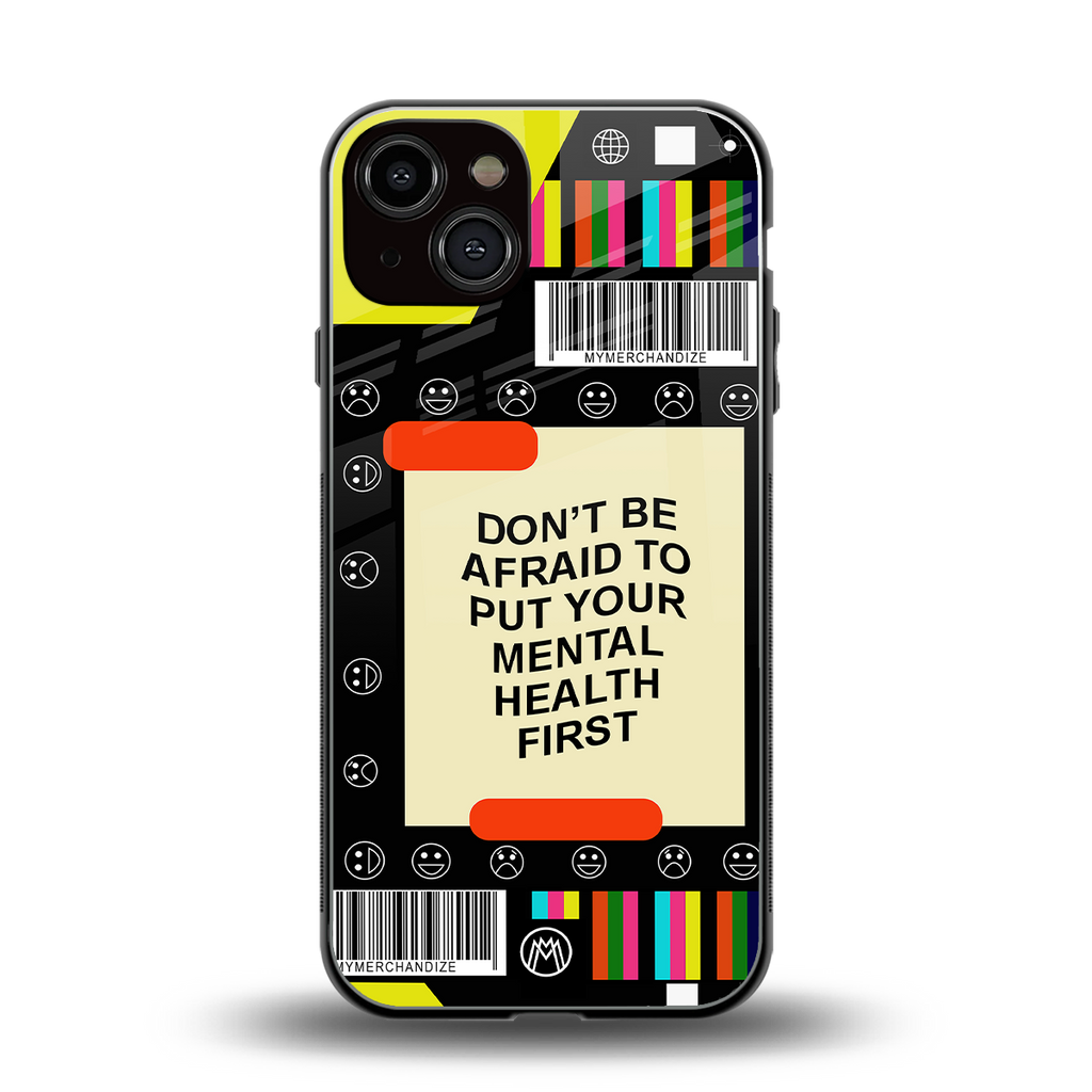 mental health back phone cover | glass case for iphone 13