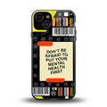 mental health back phone cover | glass case for iphone 13