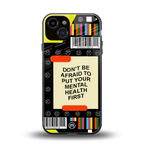 mental health back phone cover | glass case for iphone 13