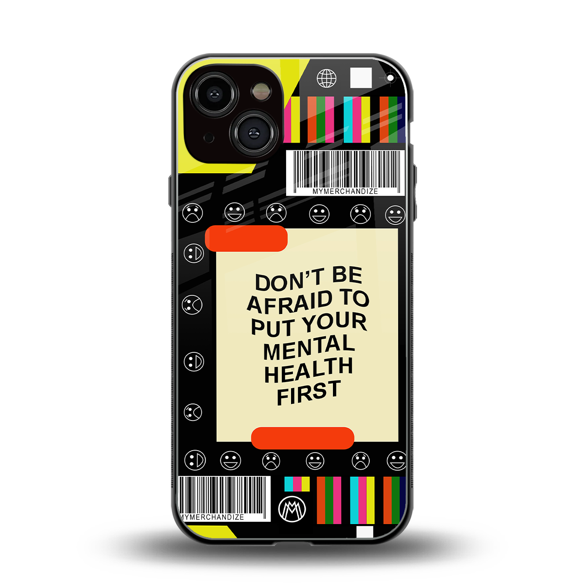 mental health back phone cover | glass case for iphone 13