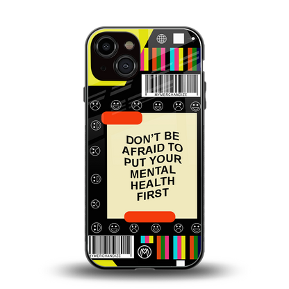 mental health back phone cover | glass case for iphone 13