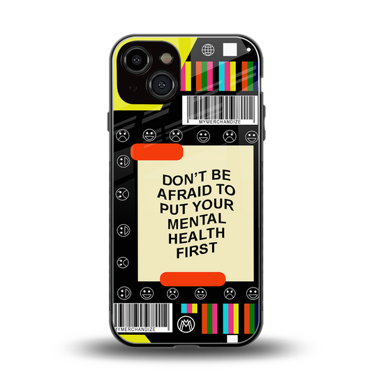 mental health back phone cover | glass case for iphone 13