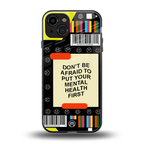 mental health back phone cover | glass case for iphone 15