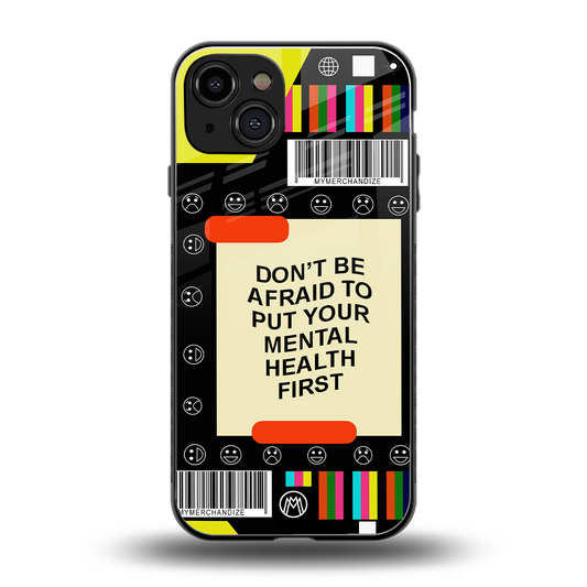 mental health back phone cover | glass case for iphone 14