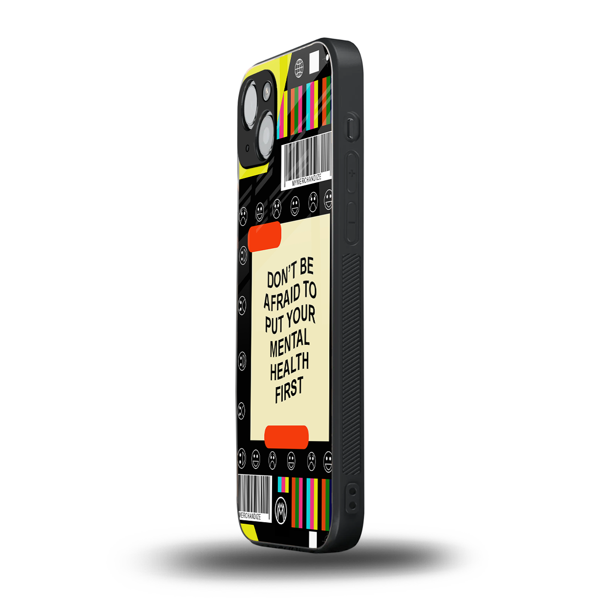 mental health back phone cover | glass case for iphone 15