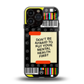 mental health back phone cover | glass case for iphone 16 pro max