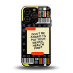 mental health back phone cover | glass case for iphone 16 pro