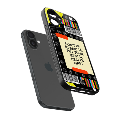 mental health back phone cover | glass case for iphone 16