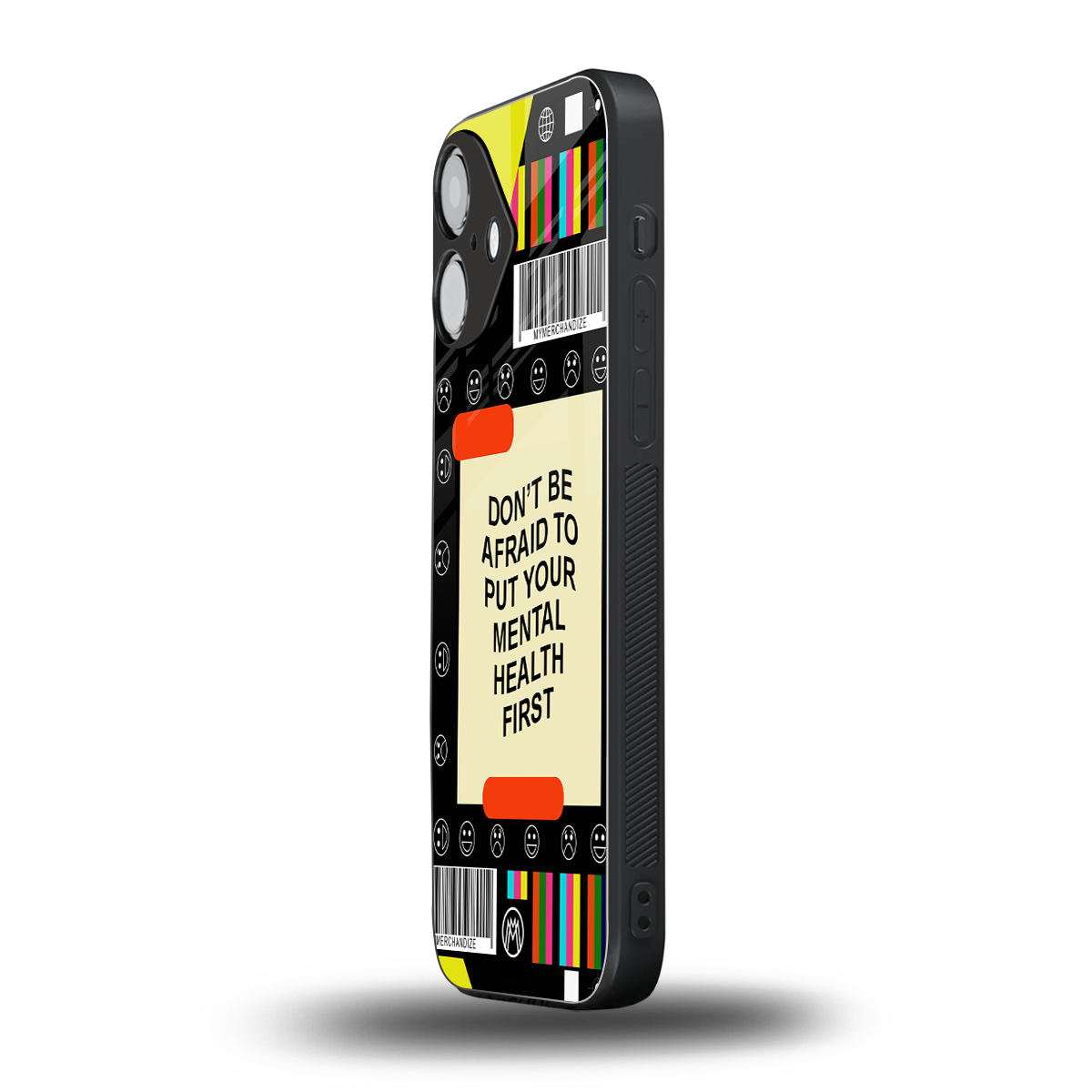 mental health back phone cover | glass case for iphone 16