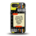 mental health back phone cover | glass case for iphone 16e