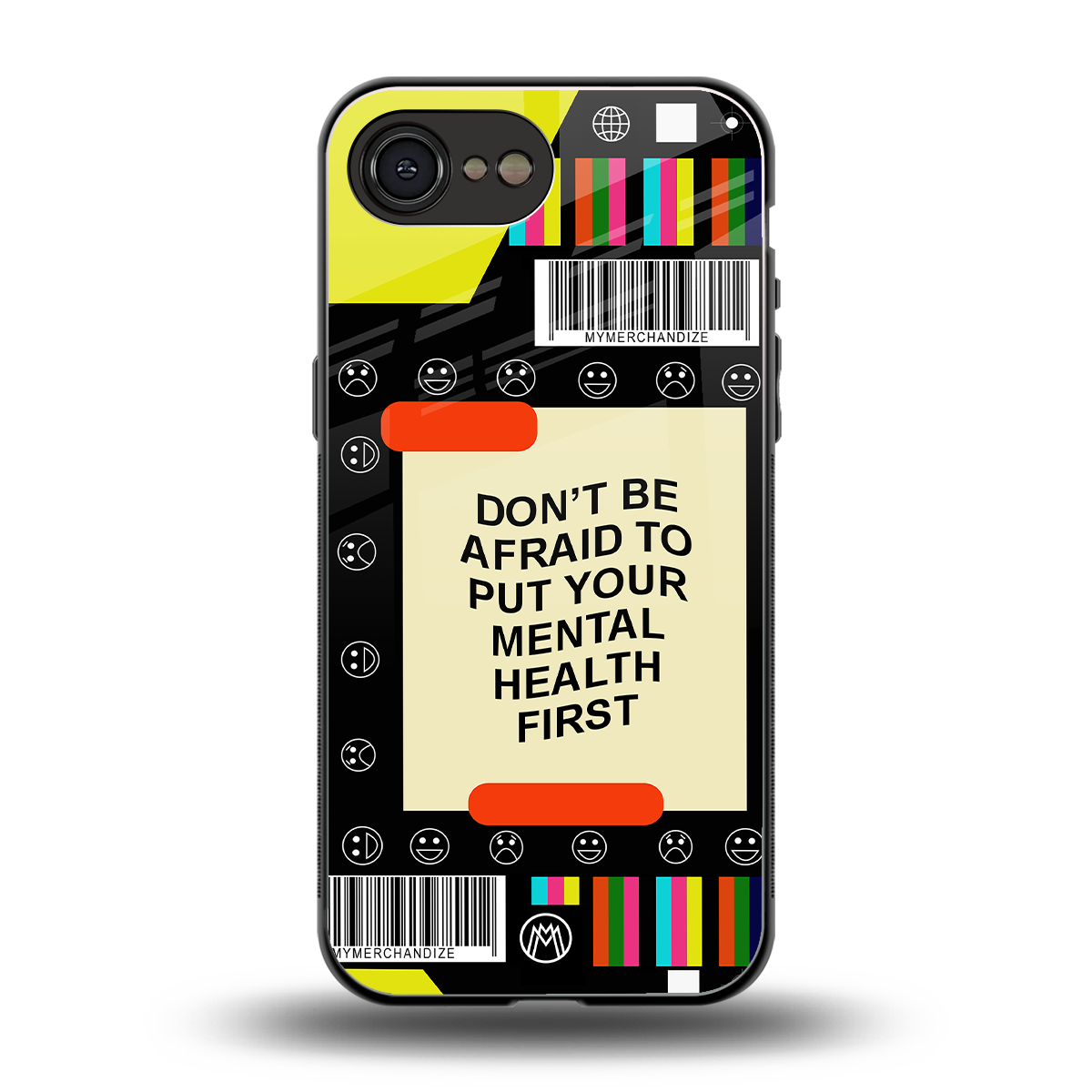 mental health back phone cover | glass case for iphone 16e
