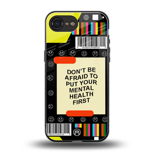 mental health back phone cover | glass case for iphone 16e