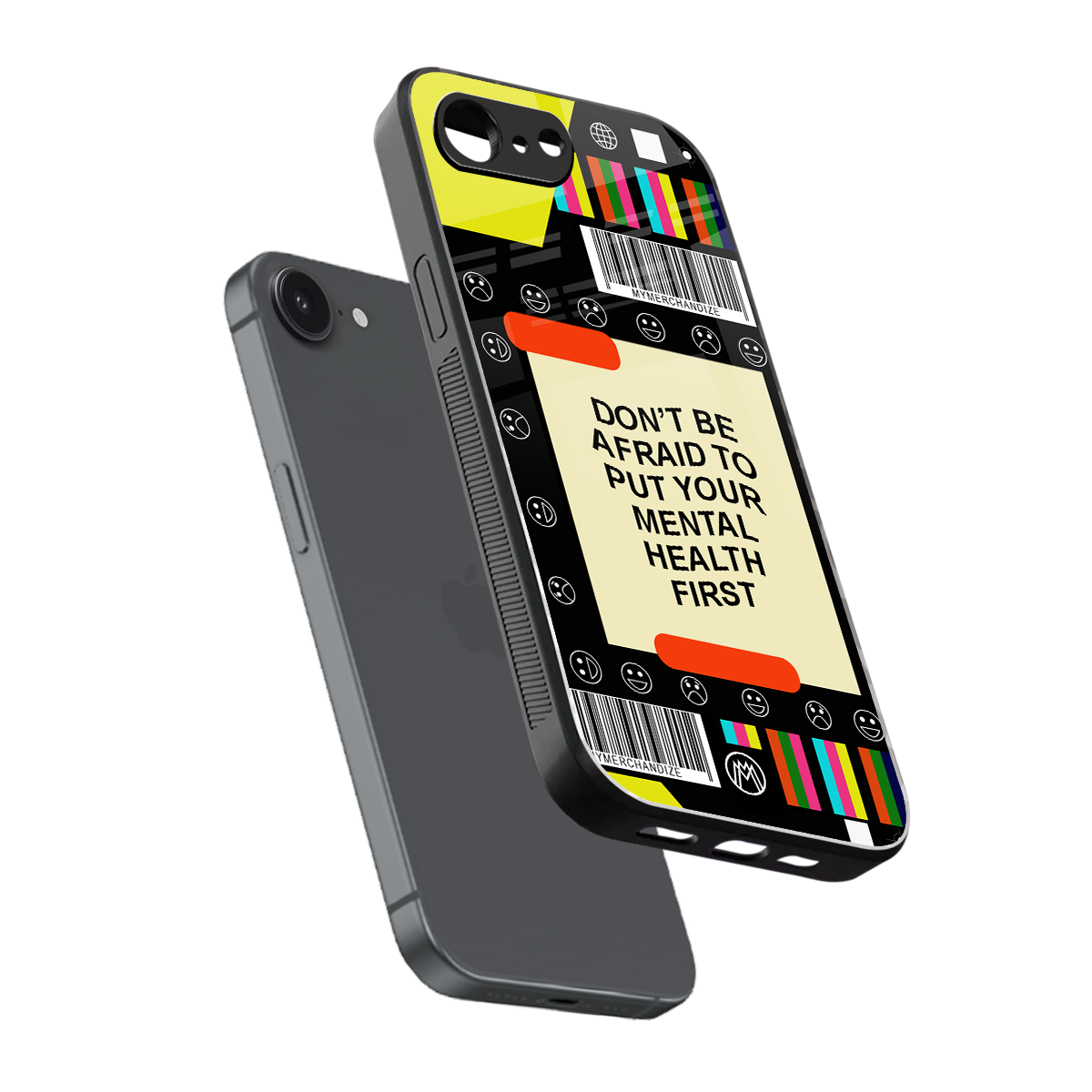 mental health back phone cover | glass case for iphone 16e
