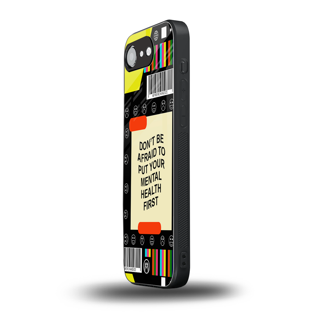 mental health back phone cover | glass case for iphone 16e