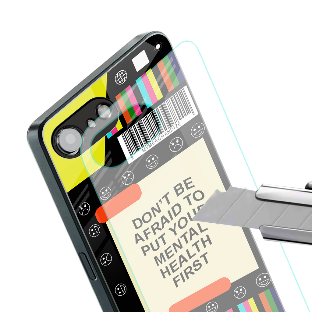 mental health back phone cover | glass case for iphone 16e