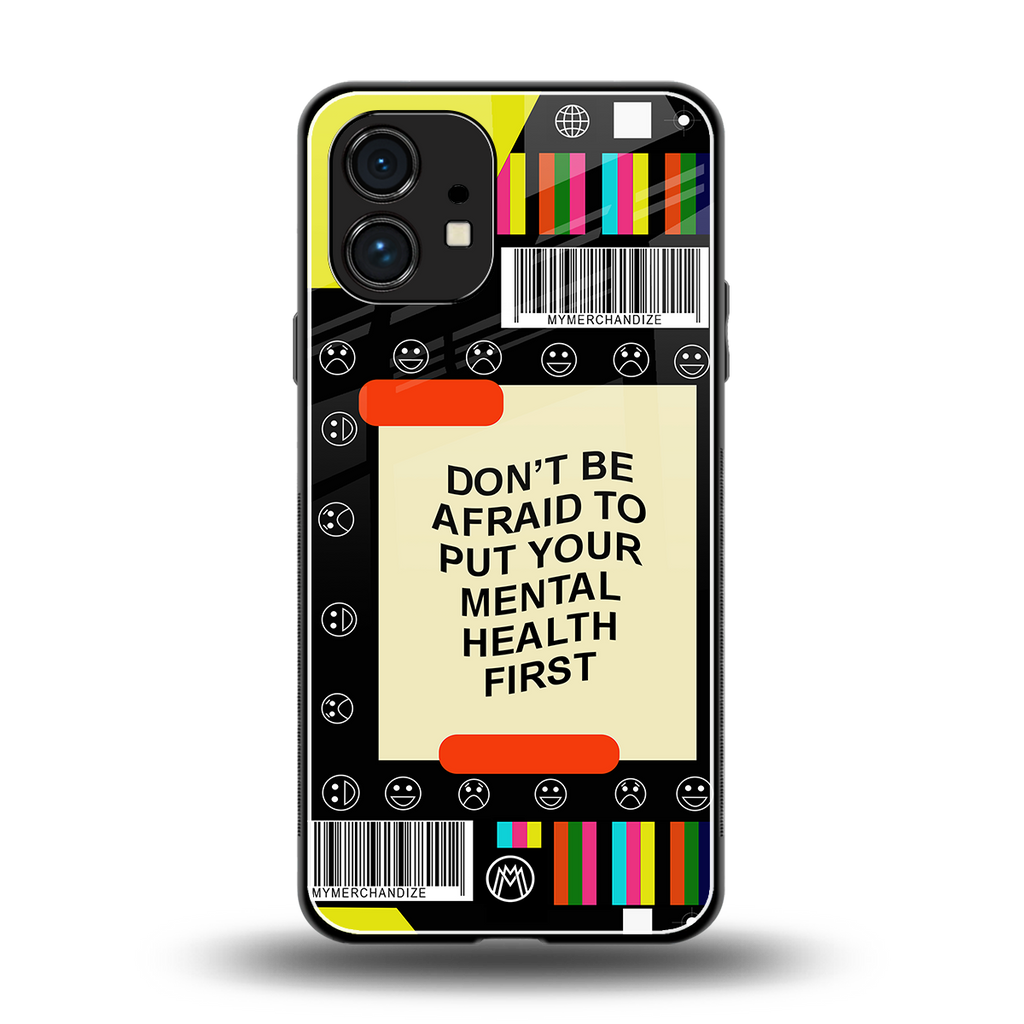 mental health back phone cover | glass case for nothing phone 1