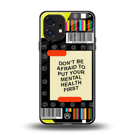 mental health back phone cover | glass case for nothing phone 1