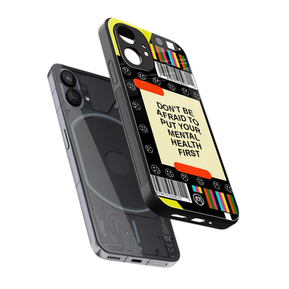 mental health back phone cover | glass case for nothing phone 1