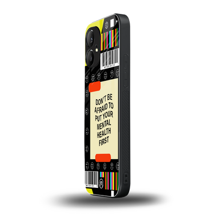 mental health back phone cover | glass case for nothing phone 1