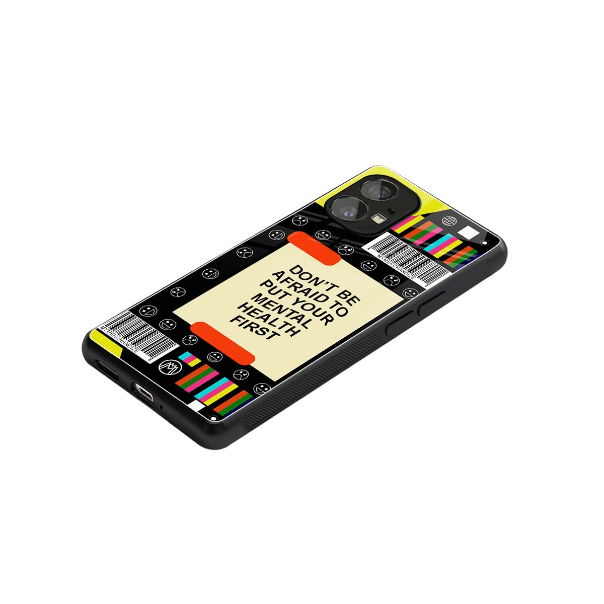 mental health back phone cover | glass case for nothing phone 1