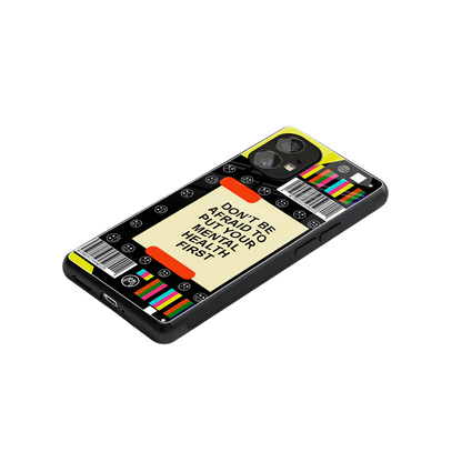 mental health back phone cover | glass case for nothing phone 1