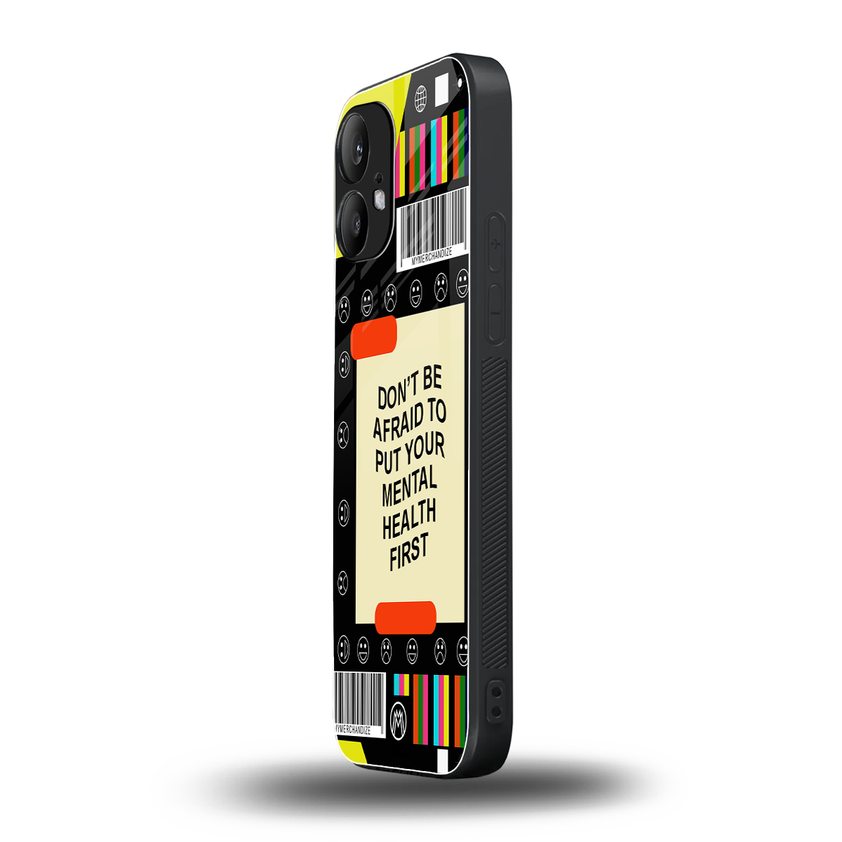 mental health back phone cover | glass case for nothing phone 2