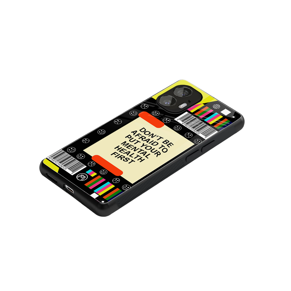 mental health back phone cover | glass case for nothing phone 2
