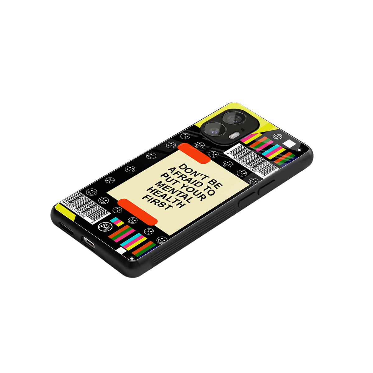 mental health back phone cover | glass case for nothing phone 2