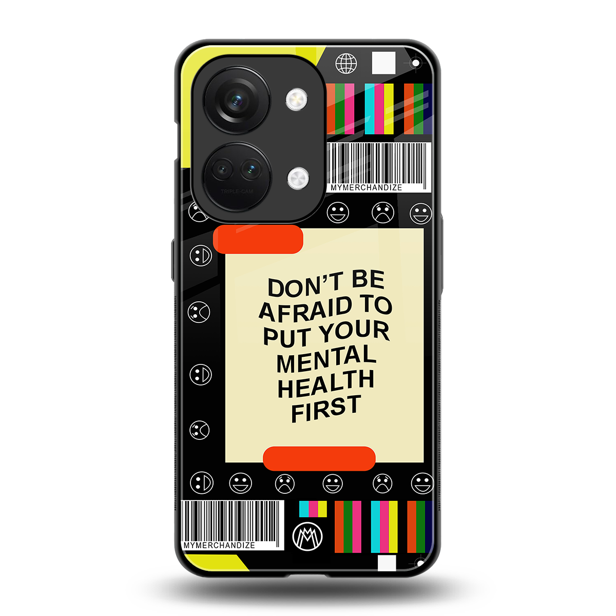 mental health back phone cover | glass case for oneplus nord 3