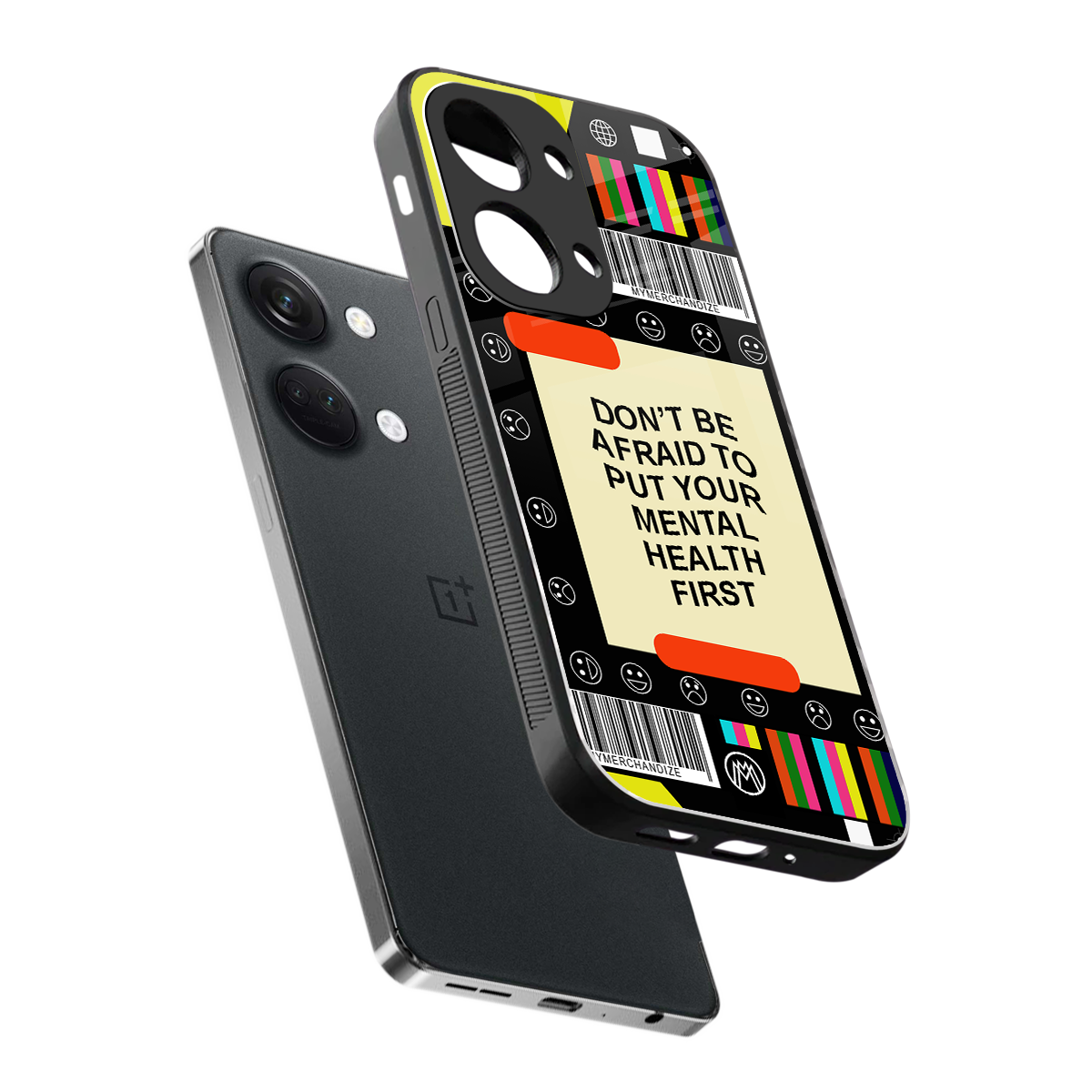 mental health back phone cover | glass case for oneplus nord 3