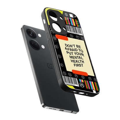 mental health back phone cover | glass case for oneplus nord 3