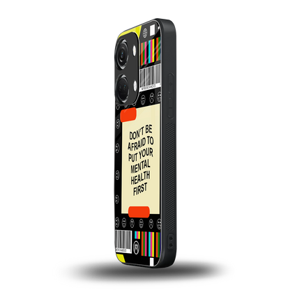 mental health back phone cover | glass case for oneplus nord 3