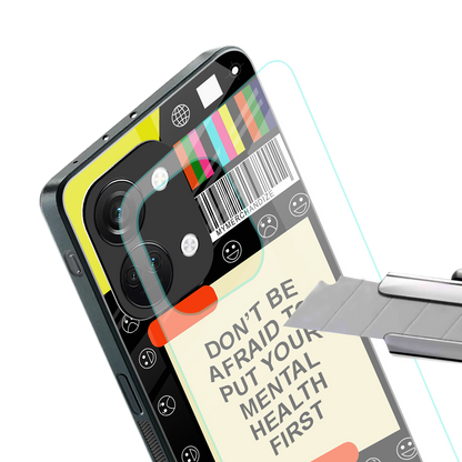 mental health back phone cover | glass case for oneplus nord 3