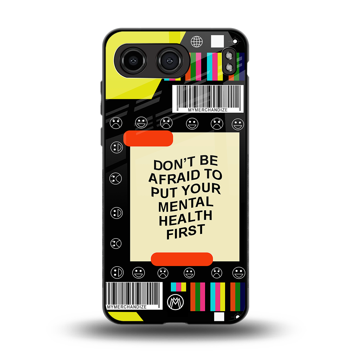 mental health back phone cover | glass case for oneplus nord 4