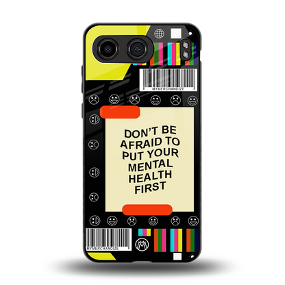 mental health back phone cover | glass case for oneplus nord 4