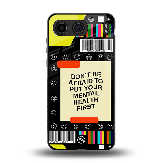 mental health back phone cover | glass case for oneplus nord 4