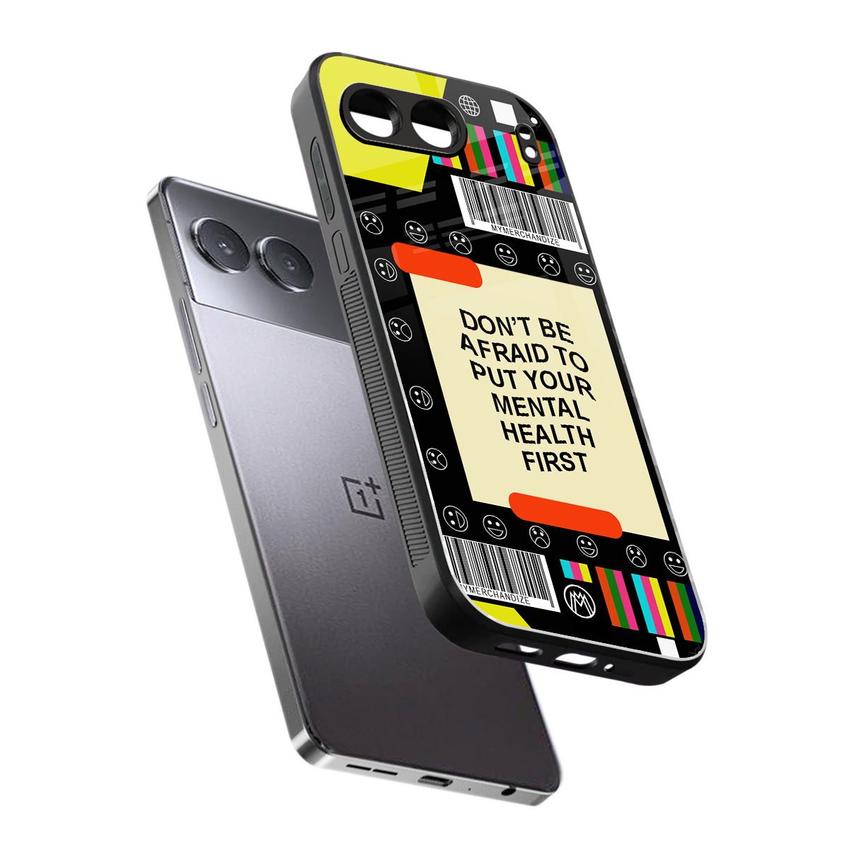 mental health back phone cover | glass case for oneplus nord 4