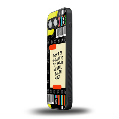 mental health back phone cover | glass case for oneplus nord 4