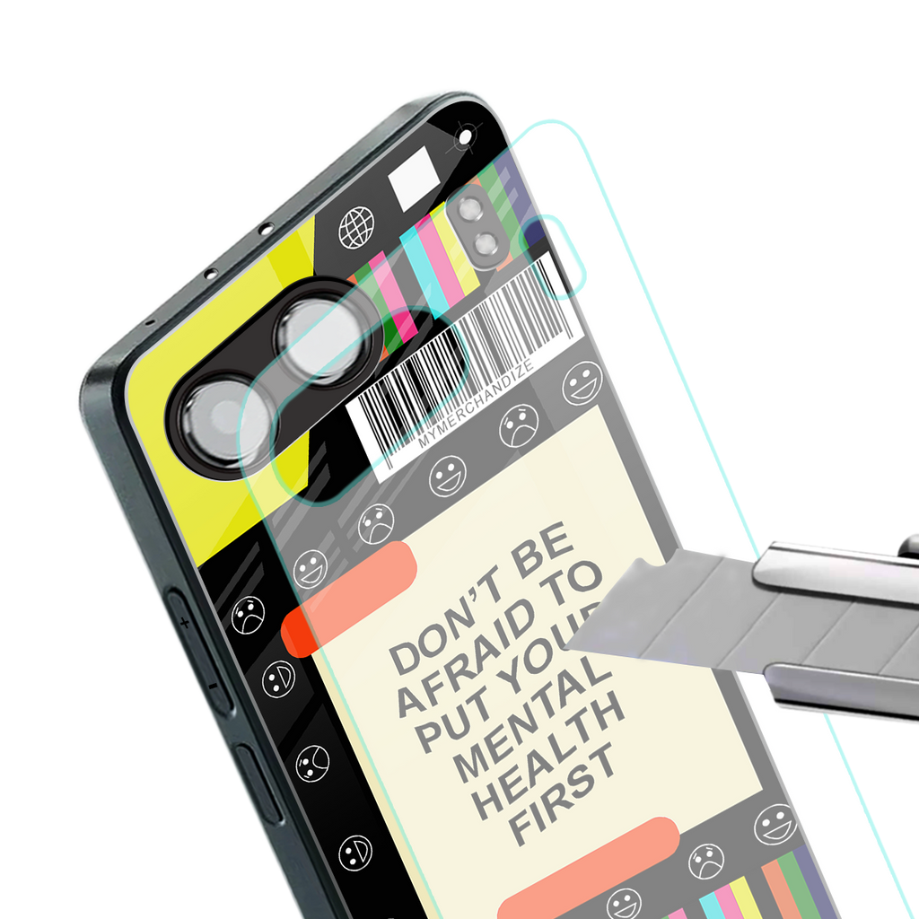 mental health back phone cover | glass case for oneplus nord 4